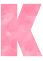 Pink Watercolor Cartoon English Alphabet, Letter K For Kids And Education png