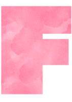 rosa vattenfärg tecknad serie engelsk alfabet, brev f för barn och utbildning png