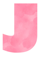 Pink Watercolor Cartoon English Alphabet, Letter J For Kids And Education png