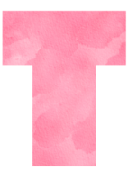 Pink Watercolor Cartoon English Alphabet, Letter T For Kids And Education png