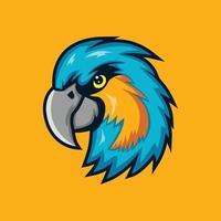 guacamayo esports juego de azar logo vector diseño