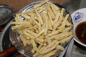 Fried Potatoes are ready to be served photo