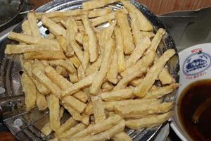 Fried Potatoes are ready to be served photo