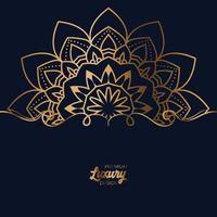 Luxury mandala background with golden arabesque pattern vector