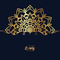 Luxury mandala background with golden arabesque pattern vector