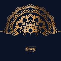 Luxury mandala background with golden arabesque pattern vector