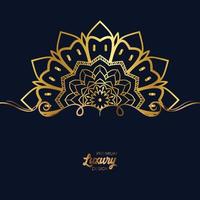 Luxury mandala background with golden arabesque pattern vector