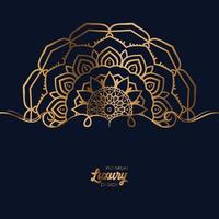 Luxury mandala background with golden arabesque pattern vector