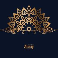 Luxury mandala background with golden arabesque pattern vector