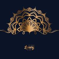 Luxury mandala background with golden arabesque pattern vector