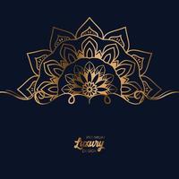 Luxury mandala background with golden arabesque pattern vector