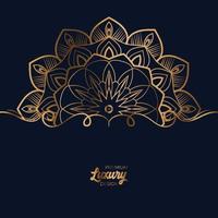 Luxury mandala background with golden arabesque pattern vector