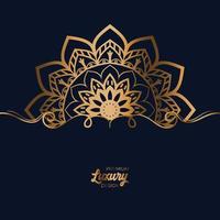 Luxury mandala background with golden arabesque pattern vector