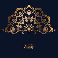 Luxury mandala background with golden arabesque pattern vector