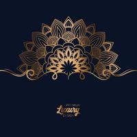 Luxury mandala background with golden arabesque pattern vector