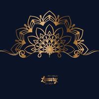 Luxury mandala background with golden arabesque pattern vector