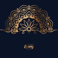 Luxury mandala background with golden arabesque pattern vector