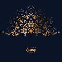 Luxury mandala background with golden arabesque pattern vector