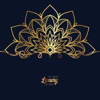 Luxury mandala background with golden arabesque pattern vector