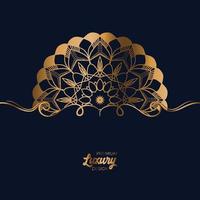 Luxury mandala background with golden arabesque pattern vector