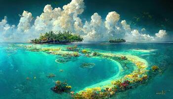 Beauty limestone rock in the adaman sea, thailand. photo