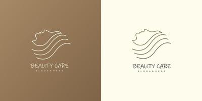 Beauty woman logo design vector for spa