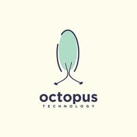 Octopus logo design unique concept for business vector