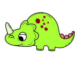 schattige baby dinosaurus png