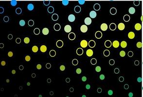 Dark Blue, Yellow vector backdrop with dots.