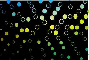 Dark Blue, Yellow vector backdrop with dots.