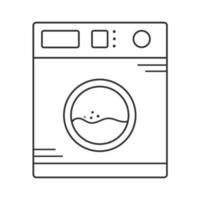 Washing machine icon vector. Electric appliances icon line style. House cleaning concept. Smart home concept. vector