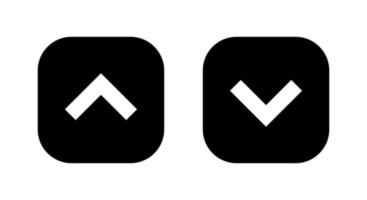 Up and down arrows icon vector isolated on square background