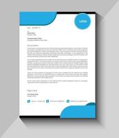 simple and modern letterhead design template vector