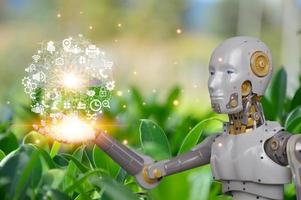 Artificial intelligence machine learning development concept photo