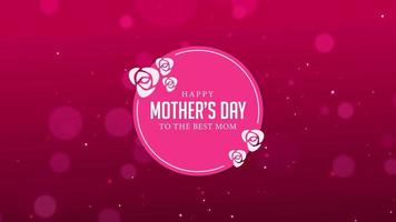 Mothers day celebration greeting background design video