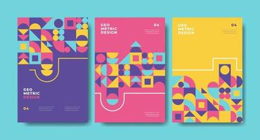 Geometric cover design layout. vector