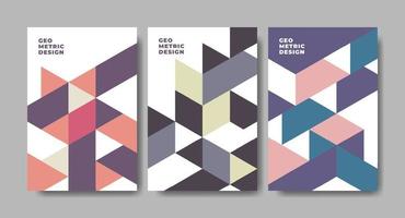 Abstract geometric cover template. vector