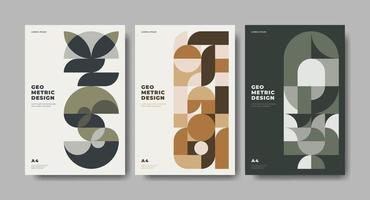 Abstract geometric cover template. vector