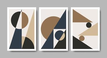 A set of shapes abstract poster. vector