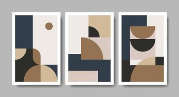 A set of shapes abstract poster. vector