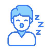 An icon of sleeping men vector design