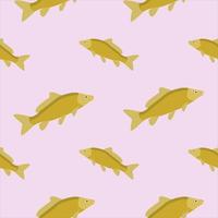 carp seamless pattern. gold fish seamless pattern vector illustration