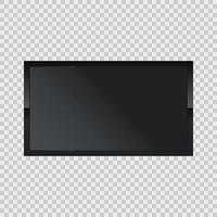 LED TV mockup in 3Ds of Realistic light box. Illuminated lightbox with empty space for design vector