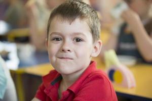 Preschool boy close-up. photo