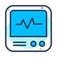 Electrocardiogram vector icon in modern style, editable design