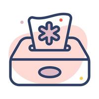 hermosa icono de tejidos caja, higiene accesorio en editable estilo vector