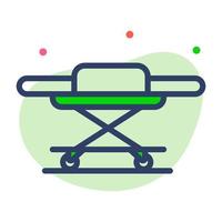 A trendy vector of patient stretcher, icon