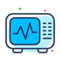 An icon of heartbeat monitor, electrocardiogram machine vector design