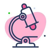 Beautiful design of microscope, a lab equipment, modern style vector