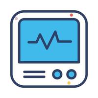 Electrocardiogram vector icon in modern style, editable design